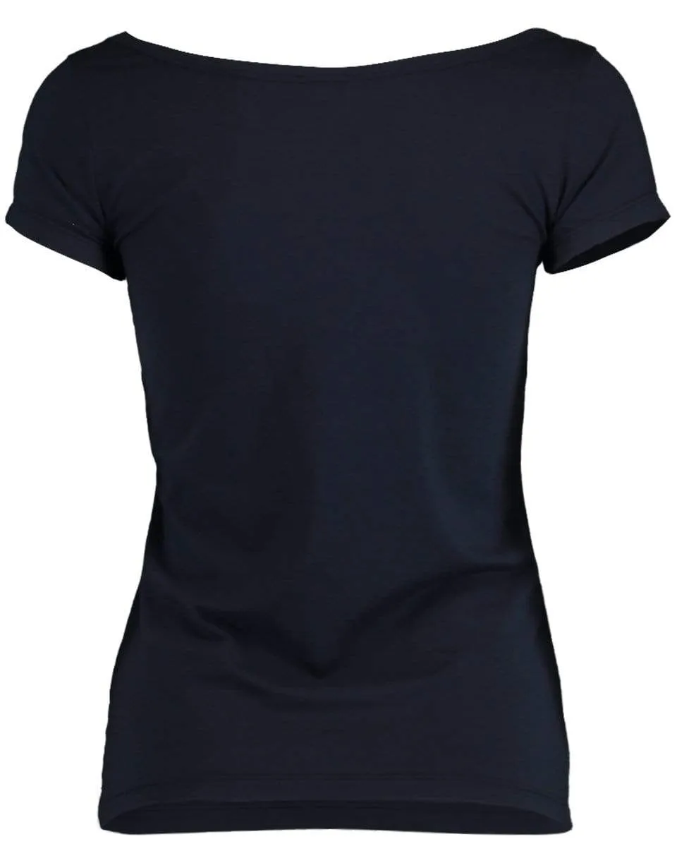 Navy Ballet Neck T-shirt