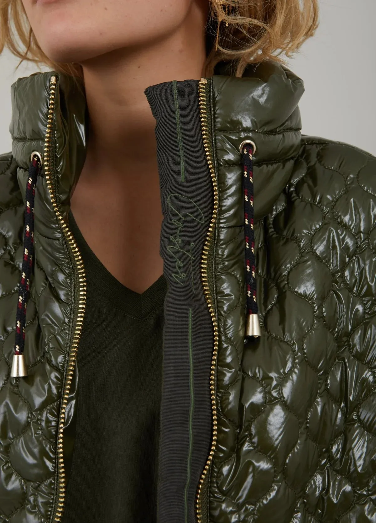 Quilted Jacket in Fall Leaves