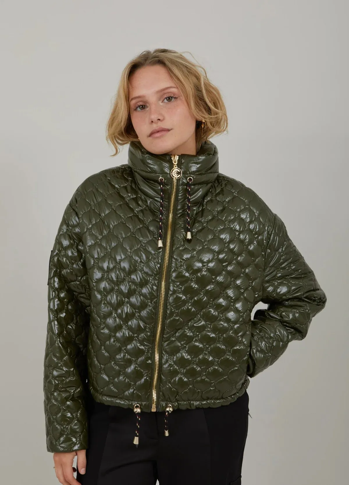 Quilted Jacket in Fall Leaves