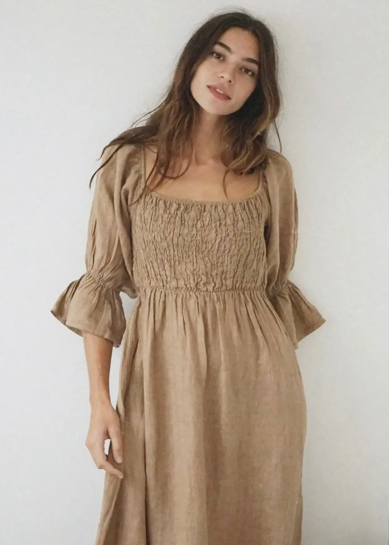 Rye Linen Ruffle Dress