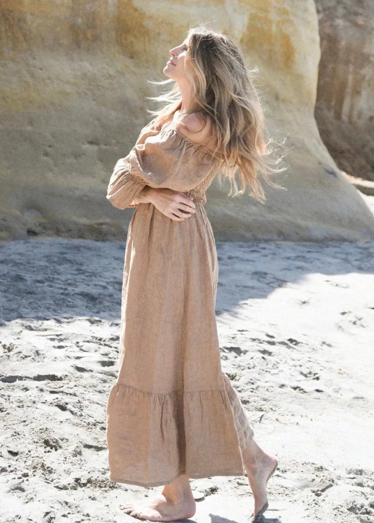 Rye Linen Ruffle Dress