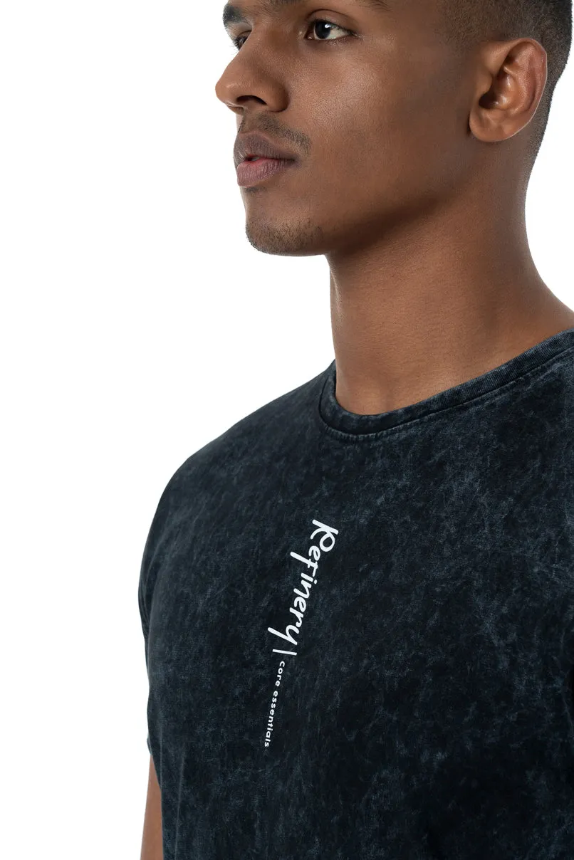 Statement Acid Wash T-Shirt _ 151937 _ Black