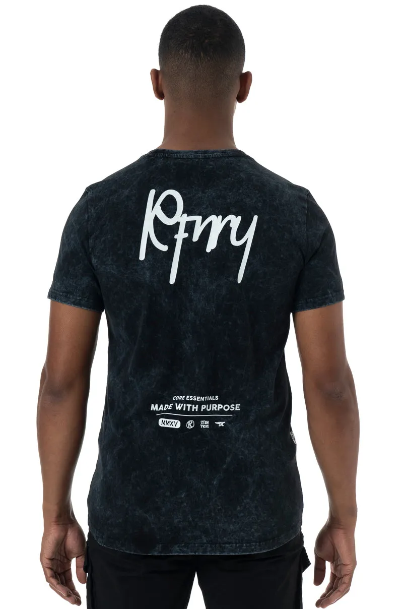 Statement Acid Wash T-Shirt _ 151937 _ Black