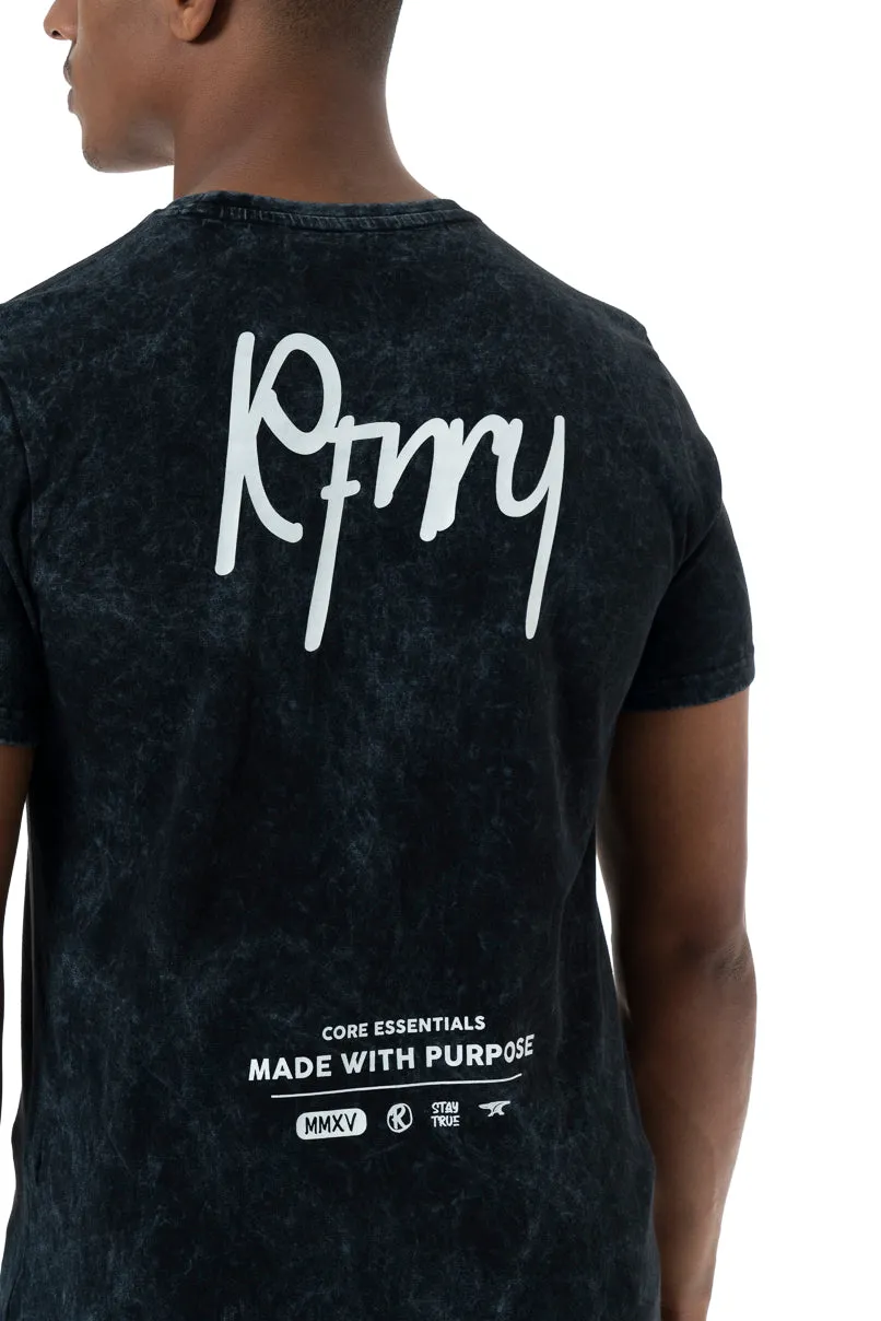 Statement Acid Wash T-Shirt _ 151937 _ Black