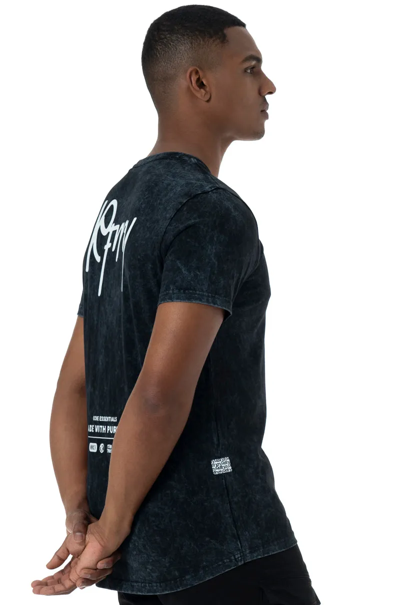 Statement Acid Wash T-Shirt _ 151937 _ Black