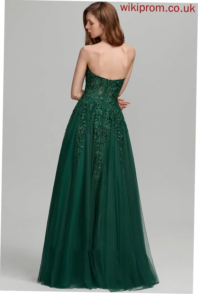 Sweetheart Tulle With Sequins Prom Dresses Isabela Floor-Length Ball-Gown/Princess