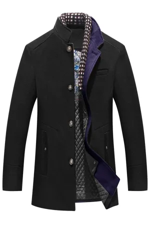  thickened scarf collar coat"