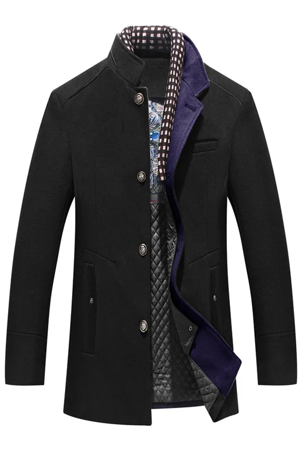  thickened scarf collar coat"
