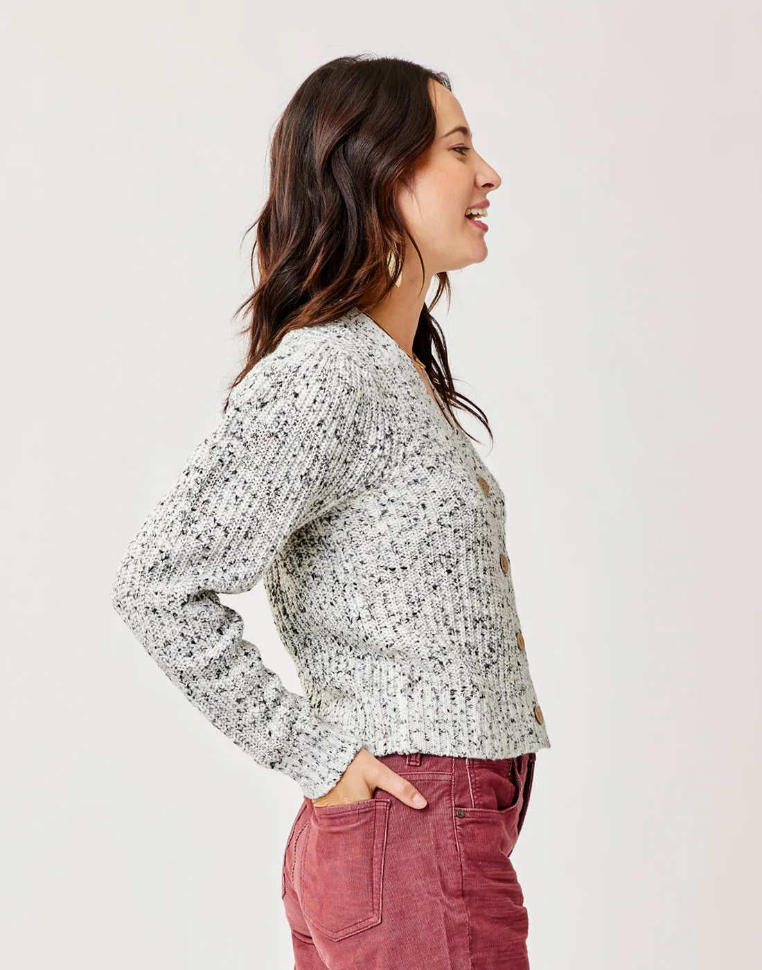 Tinsley Spacedye Sweater: Grey Multi
