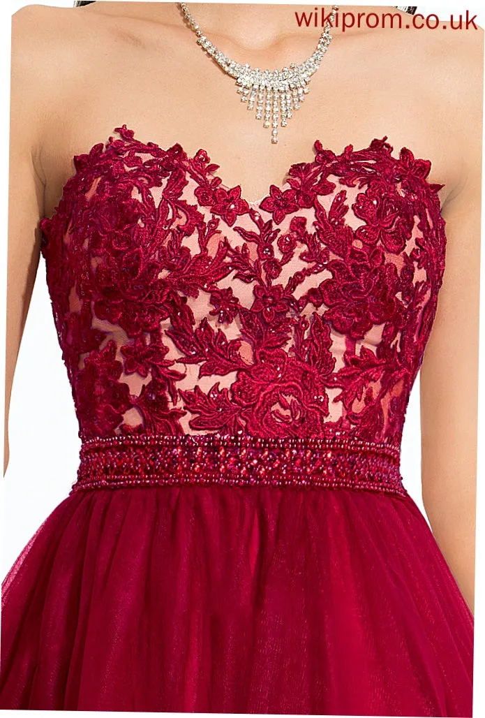 Tulle Sweep Sweetheart With Train Lori Beading Sequins Ball-Gown/Princess Prom Dresses