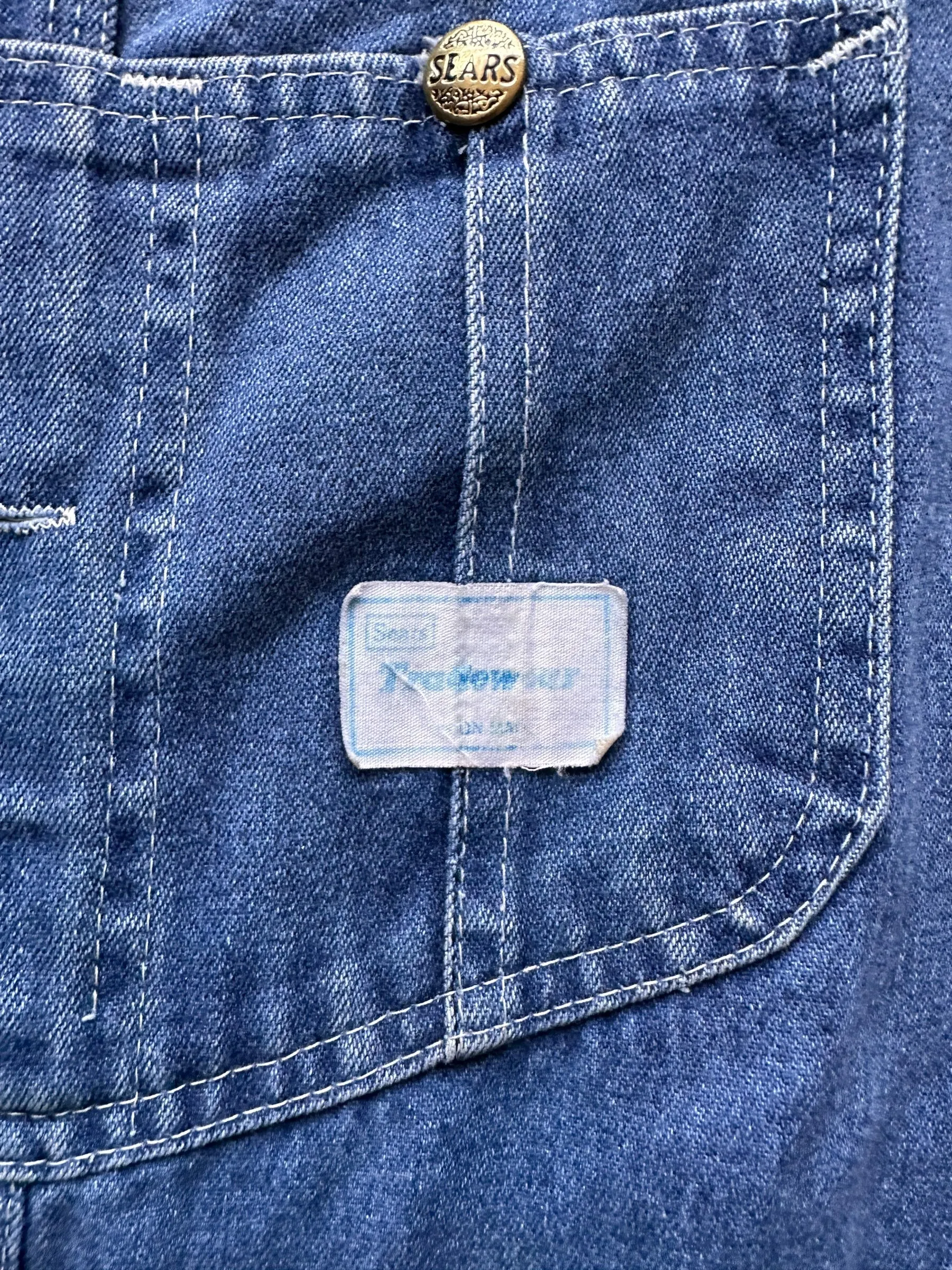 Vintage Sears Denim Overalls W42