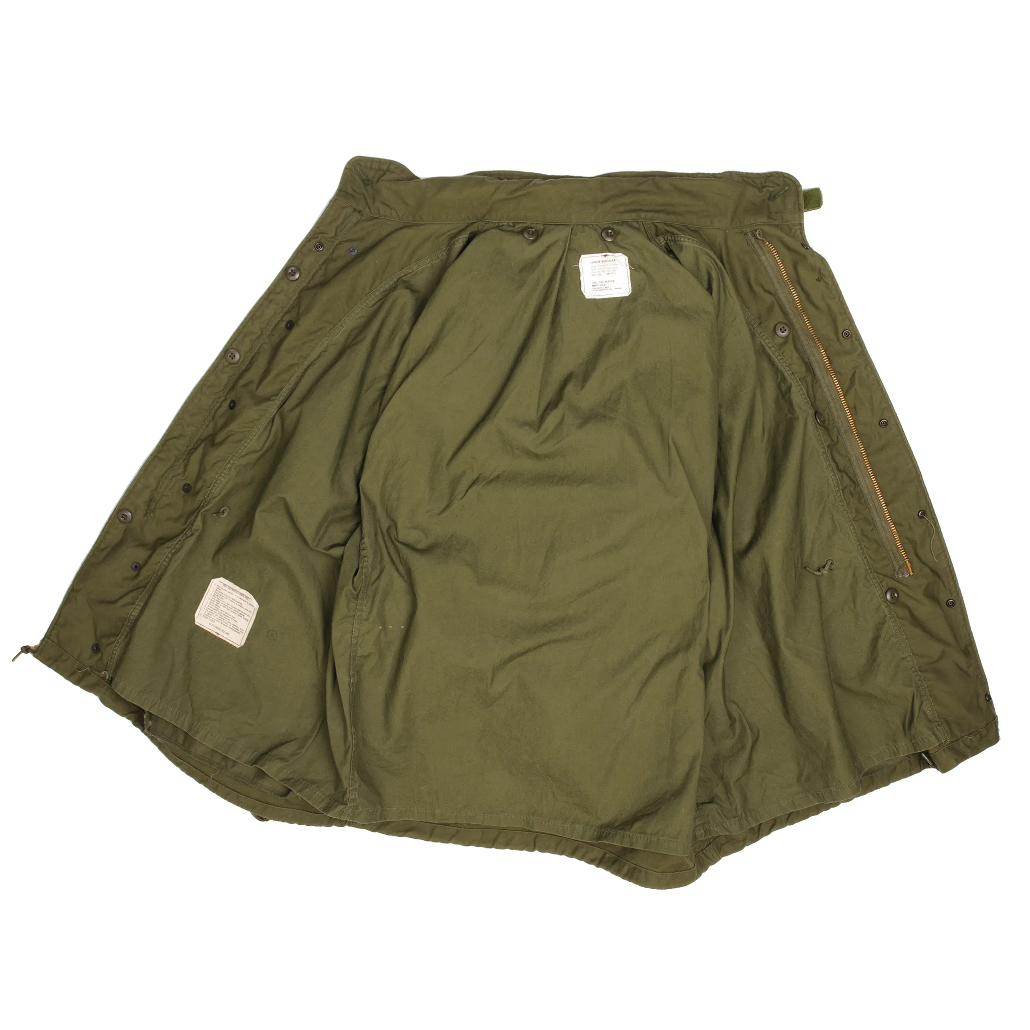 VINTAGE US ARMY M-1965 M65 FIELD JACKET VIETNAM WAR 1973 LARGE REGULAR