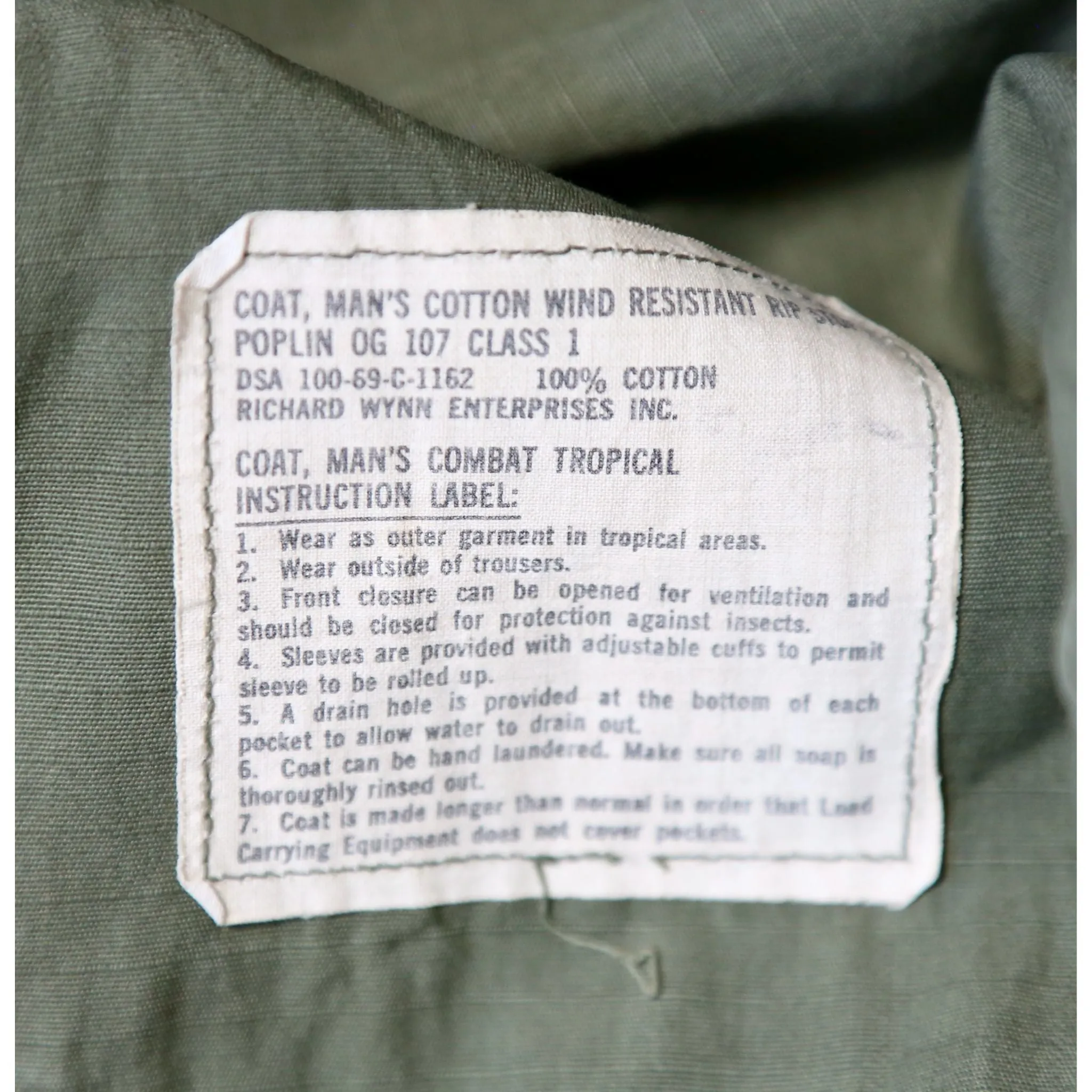 Vintage Vietnam 1969 USAF Short Sleeve Jungle Jacket