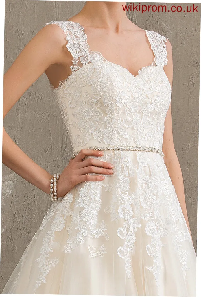 Wedding With Chelsea Train Tulle Sequins Ball-Gown/Princess Wedding Dresses Beading Court Dress Sweetheart