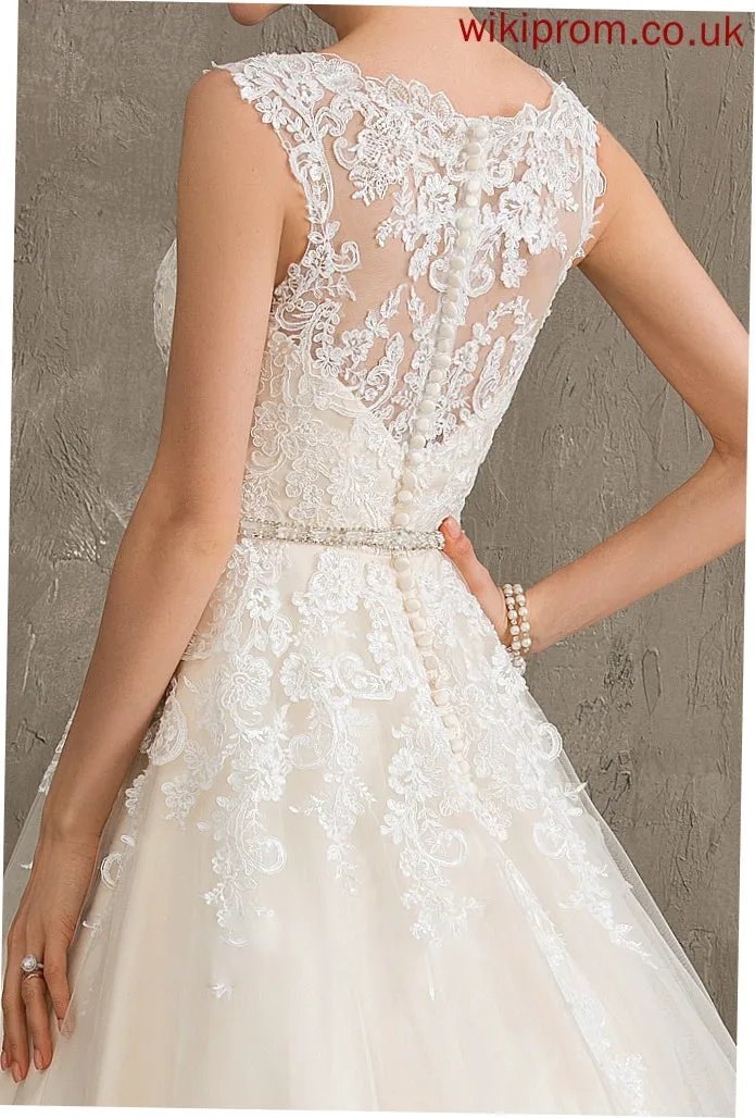 Wedding With Chelsea Train Tulle Sequins Ball-Gown/Princess Wedding Dresses Beading Court Dress Sweetheart