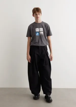 Wide Fit Wool Pleated Slacks